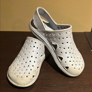 Baby blue Perforated Slip-On Clogs